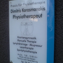 Physiotherapeuten Plexiglasschild