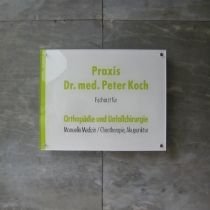 Plexiglasschilder / Praxisschilder